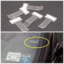 5 vienetų skaidrus automobilio stovėjimo bilietų laikiklis, plastikinis laiko nustatymo bilieto laikiklis, automobilio priekinis stiklas