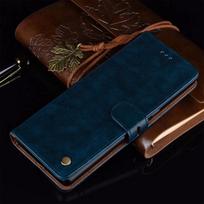 Verslo madinga odinė piniginė Telefono dėklas, skirtas iPhone samsung huawei Honor xiaomi redmi Redmi Note 8 Pro mėlyna