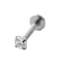 Madingas 1vnt Unisex Labret lūpų žiedas auskarų vėrimas Tragus Helix 2mm plieno mėlyna spalva