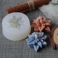 Kalėdų gėlių silikono formelės Kalėdų aromaterapijos žvakių formelės dervos formos tortų dekoravimas rankų darbo muilo formelių žvakių gamyba black