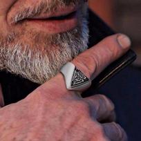 Trikampis Viking Signet žiedas vyrams Valknut Viking Rings Skandinaviški vikingų skandinaviški papuošalai 7