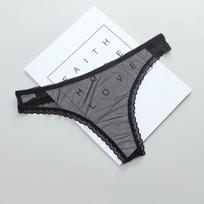 Nuostabus moteriškas apatinis trikotažas, nėriniuotas apatinis trikotažas, moteriškas seksualus apatinis trikotažas žemu juosmeniu, permatomos kelnaitės one size juoda