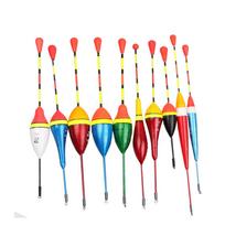 10 vnt žvejybos plūdurių rinkinys plūduras Bobber Fluctuate Mix Dydis Spalva Plūdinis plūduras Pesca Light Stick plūdės 10 Pcs