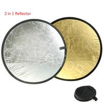 30 cm apvali auksinė sidabrinė 2 viename atšvaitas, skirtas tiesioginei fotografijai, nešiojamas papildomas šviesos lėkštė