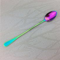 Ledų kaušelis su ilgomis rankenomis Stalo reikmenų rinkinys Spalvingi indai Šaukštai Šaukštai Sultys Kava Maišymo stalo įrankių rinkinys Virtuvės įrankiai 1pc Long Spoon įvairiaspalvis