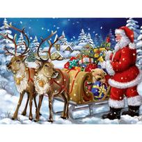 5D Diamond Painting Santa Claus Full Diamond Embroidery Cross Stitch Mosaic Accessories Rhinestone Christmas Home Decoration Full Round 20x30CM blue