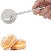 Miltelių filtro šaukštas Baker dulkių siurblys cukraus miltų prieskoniams 304 nerūdijančio plieno miltų cukraus miltelių šaukštas virtuvės įrankiai sidabras