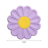 Daisy Shape silikoninis padėkliukas virtuvės stalo karščiui atsparus nuo nuplikimo kilimėlio puodelis stalo reikmenys padėkliukas stalo apdaila geltona