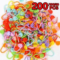 50/100/200 vnt Mišrios spalvingos mezgimo adatos Dygsnio žymeklis Plastikinis žymeklis kablio segtukas Plastikinė padėties sagtis 50pcs įvairiaspalvis