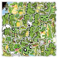 10/50 vnt. Mielų krokodilo lipdukų aligatoriaus grafiti lipdukai „pasidaryk pats“ bagažui, nešiojamam kompiuteriui, riedlentei, motociklui, dviračiui 10pcs