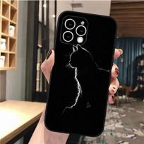 Telefono dėklas, skirtas iPhone 14 Pro Max 13 12 11 Pro Max Xr 12 13 Mini 14 Plus 7 8 Se Black Cat Case Funda iphone 11ProMax