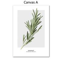 Rosemary Caffeine Artichoke Lemon Kitchen Wall Art Canvas Painting Nordic Posters And Print Wall Picture For Living Room Decor 21cm×30cm NoFrame