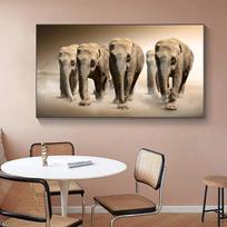 Afrikos dramblių plakatai ir spaudiniai Aliejinė tapyba ant drobės sienų menas Skandinavija Cuadros Namų nuotraukos, skirtos svetainės dekoravimui 20cm×40cm NoFrame