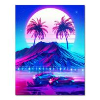 Synthwave Retro Electro Plakatas Sienos Dailė Drobė Svetainei Namų Miegamajam Darbo Kambariui Studentų Bendrabučio Kambariui Dekoracija Spaudiniai Be Rėmo 40*50cm blue