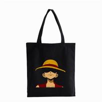 One Piece pirkinių krepšys ekologiškas pirkėjas daugkartinis medvilninis pirkinių krepšys virvelė sulankstomas drobinis krepšys anime pirkėjui ant peties krepšys 24*26cm
