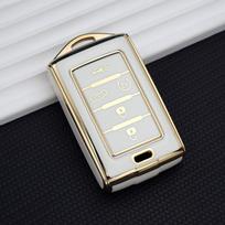 Skirtas Jeep Grand Cherokee Wagoneer 2021 2022 TPU automobilio rakto dėklo dangtelis Smart Car Key Shell Fob apsaugos priedai balta
