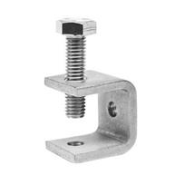 Sidabrinės spalvos C spaustuko žandikaulis nerūdijančio plieno stalo laikiklis 0-20mm 1Pcs