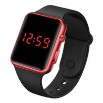 Vyriškas ir moteriškas skaitmeninis neperšlampamas LED laikrodis raudona