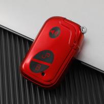 Aukštos kokybės TPU automobilio raktų pakabuko dangtelio korpuso laikiklio lipdukas, skirtas BYD S6 S7 G3 L3 M6 L6 E6 F0 F3 3 mygtukų išmaniajam nuotolinio valdymo pulto raktui raudona