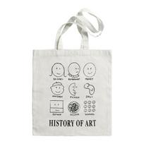 Women Tote Bag History Of Art For Canvas Luxury Handbag Shopping Printed Bag Fabric Reusable Designer Logo High Capacity Handbag 24*26cm