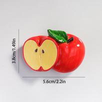 Dervos vaisių magnetinio pleistro modeliavimo maisto šaldytuvo magnetinis 3D vaisių šaldytuvo lipdukas beige