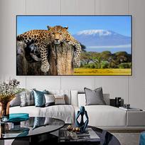 PATIKIMAS MENAS Drobės Tapyba Leopardo Plakatai ir Spaudiniai Gyvūnų Sienų Paveikslai Cuadros Svetainei Namų Dekoravimas Be Rėmo Be Rėmo 20*40cm gray