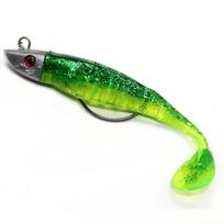 Padirbtas masalas, minkštas žūklės masalas, 10 cm, 15,5 g, „pasidaryk pats“ „Head Jig Fish T Tail Sea Bass“ masalo žvejybos reikmenys, 6 spalvos