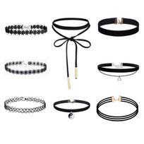 1 Set Women Chokers Yinyang Triangle Pendant Ladies Stylish Crochet Cut-out Choker Necklaces for Prom