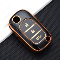 TPU 3 mygtukų raktų dėklo dangtelis, skirtas LADA Vesta Granta XRay Kalina Priora Sedan Sport, skirtas Renault Fluence Clio Megane, skirtas Mercedes juoda