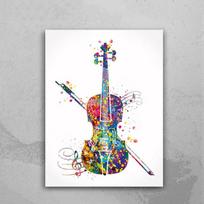 Muzikos natų įranga Vandens spalvos Plakato spaudinys Muzikos menas Senovinis paveikslas Sienos menas Drobės tapyba Namų kambario dekoravimui Cuadros 21x30cm No Framed