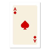 Juokingas Lucky You Canvas Plakatas Madingas Retro Red Ace Card Plakatas Sienų Menas Šiaurės šalių pokerio tapyba svetainės miegamojo namų dekoravimui 21 X 30cm No Frame