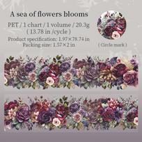 50mm*2m PET augalų gėlių juosta Lipdukas Dekoratyvinis koliažas Lipnus pasidaryk pats Scrapbooking rankų darbo Maskavimo juosta