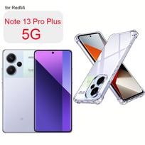 Skaidrus dėklas, skirtas RedMi Note 13 4G 5G Pro Plus + 13C 13 Minkštas TPU buferis, tinka visiškai apsauginiam smūgiui atsparus skaidrus dangtelis RedMi Note 13 Pro Plus balta