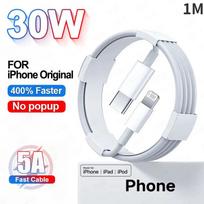 Originalus 30 W greito įkrovimo laidas skirtas Apple iPhone 14 13 12 11 Pro Max USB C laidas X XR XS 7 8 14 Plus telefono įkroviklio priedai 1m