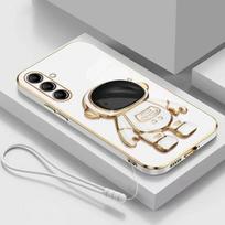 Astronautų stovo laikiklio dėklas, skirtas Samsung Galaxy A14 A15 A24 A25 A34 A54 A04S A05 A13 A23 A33 A53 A12 A22 A32 A52 diržo dangtelis A35 balta