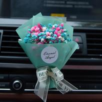 Džiovintos gėlės Automobilio apdaila Vidaus Oro vėdinimo spaustukas Mini Puokštė Auto Kvepalų Aroma difuzorius Rožinė Priedai Mergaitėms Dovana įvairiaspalvis