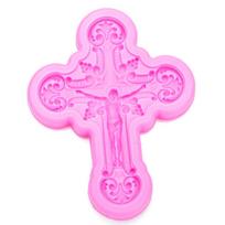 Silicone Mold Fondant Cake Jesus Cross for Reverse Forming Polymer Clay Chocolate Decorating Tools