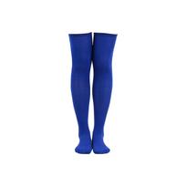 Dryžuotos kalėdinės kojinės virš kelių, violetinės kojinės, moteriškos žalios kojinės, dryžuotos kojinės One Size blue