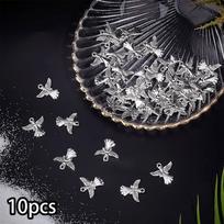 10/30/50pcs Angel Guardian Angel Talisman Alloy Wings Double sided Jewelry Making Talisman Christmas Earrings Necklace Bracelet Supplies Crafts 10pcs balta