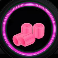 4PCS šviečiančios padangos vožtuvo dangtelio vožtuvas automobilių motociklų padangų fluorescencinių vožtuvų dangtelių modeliavimo įrankis automobilių dalys rožinė