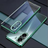 Dėklas POCO X7 Pro Redmi Turbo 4 Prabangus galvanizuotas skaidrus minkšto silikono galinis dangtelis Xiaomi POCO X 7 Pro Galvanizuotas smūgiams atsparus TPU dangtelis For Redmi Turbo 4 žalia