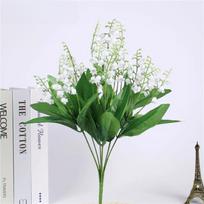 Dirbtinės gėlės Pakalnutė 7 šakelės Netikros plastikinės lelijos gėlės Nuotakos puokštė Vestuvių vakarėlio dekoras Flores Artificiales balta