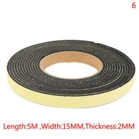 5M Eva Sponge Foam Adhesive Tvirtas sandarinimas, smūgiams atspari amortizacinė juosta 6(5m*2mm*15mm)