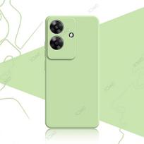 Mobiliojo telefono dėklas Realme Note 60 60X Note60X 6.74  360 Minkštas prabangus kvadratinis skysto silikono galinis dangtelis Vandeniui atsparus krepšys Realme Note 60 žalia
