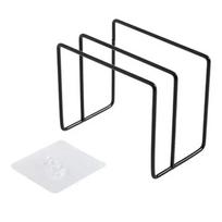 Kitchen Rack Hanging Board Shelf Pan Lid Kitchen Pot Lid Holder Iron Cutting Board Holder Stand Home Organizer Accessories Tools juoda