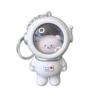 Meškiuko naktinė lemputė, Švytintis dangaus meškiukas/katė astronautas LED naktinė lemputė pakabukas One Size white