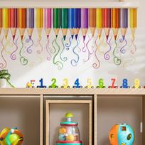 Personalizuoti dažyti pieštukai Miegamojo Svetainės Namų Sienos Fonas Kraštovaizdžio Dekoracija Sienų Lipdukai 40*60cm/fun-e297