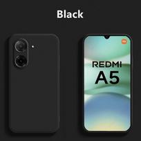 Skysto silikono telefono dėklas Xiaomi Redmi A5 4G Global Dėklas Viršelis Funda Galinis dangtelis Redmi A5 4G Global Dėklui Global (171.7mm)&Redmi A5 4G juoda