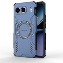 Armor Case For OnePlus Nord 4 Magnetic Adsorption Wireless Charge Cover OnePlus Nord 4 Case For OnePlus Nord 4 Case 6.74 inch OnePlus Nord 4 mėlyna