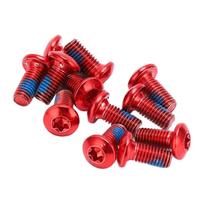 12 vnt. Kalnų dviračio diskinio stabdžio rotoriaus varžtai Lydinio plienas Dviračio stabdžių disko varžtas T25 M5x10mm red